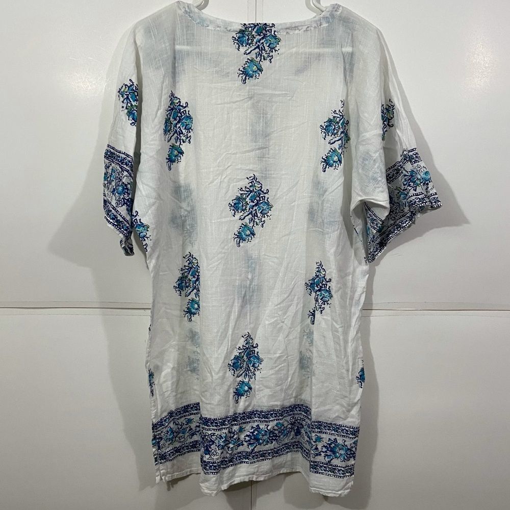 Lucky Brand Boho Patterned Splut Neck Blouse - image 2